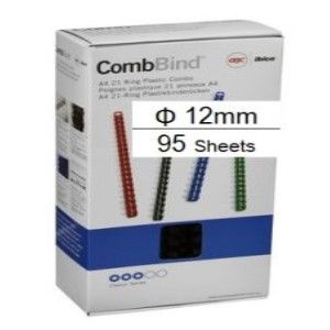 Plastic Binding Combs PK/100 12mm (95 Sheets) White