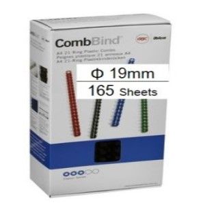Plastic Binding Combs PK/100 19mm (165 Sheets) White
