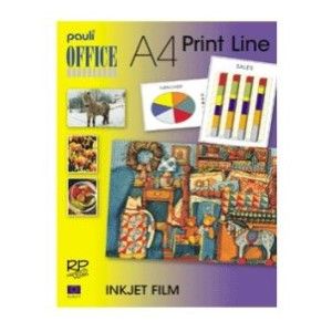 Pauli Inkjet Film Adhesive A4 Clear Transparent PK/50