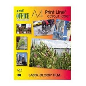 Pauli Laser Glossy Adhesive Film A4 Bright White PK/20