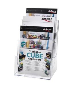 3-Tier A4 Brochure Holder Clear