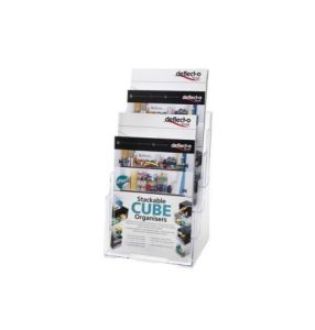 4-Tier A4 Brochure Holder Clear