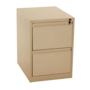 2-Drawer Metal Vertical Filing Cabinet Beige
