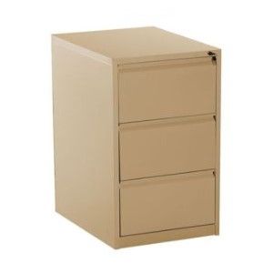 3-Drawer Metal Vertical Filing Cabinet Beige