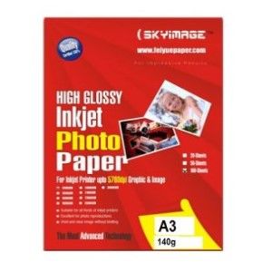 Tulip Inkjet Photo Glossy Paper A3 White 140gsm PK/ 50