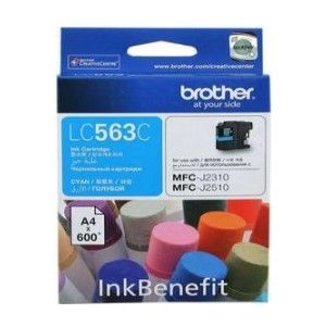 Brother LC563C Cyan Ink Cartridge (600 Pages)