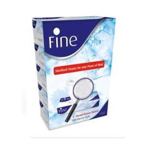 Fine Facial Tissue Box 200 x 2 Ply [PK/5]