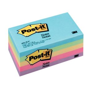 Post-it® Notes 3" x 5", Ultra Colors, 100 Sh/Pad, 5 Pads/Pack, [Ref: 655-5UC]