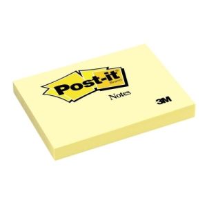 Post-it® Notes 3"x4", Canary Yellow,100 Sh/Pad, [Ref: 657]