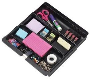 3M Post-it C71 Desk Drawer Organizer - Black 