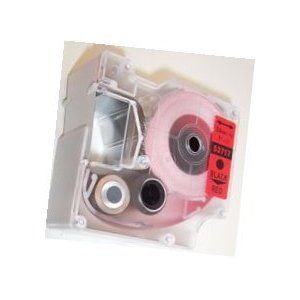 Dymo 53717, D1 Tape, 24mm x 7m, Black on Red 