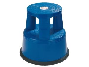 DESQ Plastic Roll Step Stool Height 37cm 150kg Capacity Blue