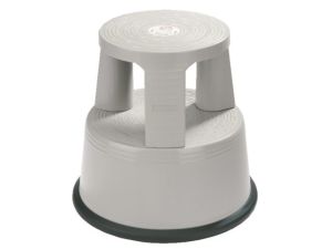 DESQ Plastic Roll Step Stool Height 37cm 150kg Capacity Grey
