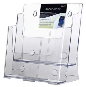 2-Tier A4 Brochure Holder Clear