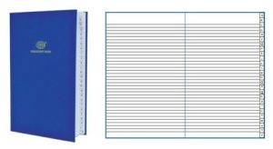 FIS Manuscript Book W/ A-Z Index A4 Ruled 2QR 96 Pg.