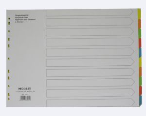 Tab Manila Divider, Color, A3 Oblong, 10 Tabs