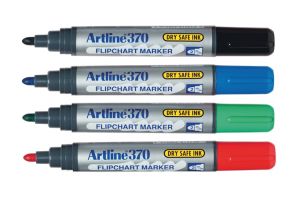 Artline 370 Flipchart Marker Bullet PK/12 Black