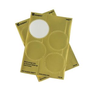 Avery® 5868 Print-or-Write Notarial Seal Labels, Gold, Pack of 44