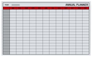 Bi-Office Magnetic Glass Annual Planner 78 x 48 cm