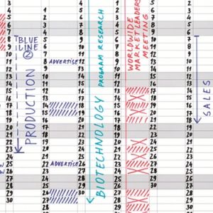 Bi-Office Magnetic 52 Week Annual Planner, 90cm X 60cm 