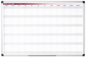 Bi-Office Magnetic 52 Week Annual Planner, 90cm X 60cm 