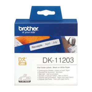 Brother DK-11203 - 17mm x 87mm File Folder Labels [300/Roll]
