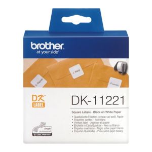 Brother DK-11221 - Permanent Square Labels, 23 x 23mm [1000/Roll]