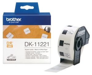 Brother DK-11221 - Permanent Square Labels, 23 x 23mm [1000/Roll]