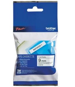 Brother M-K221 M Series Tape, 9mm Black on White