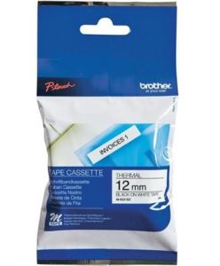 Brother M-K231 M Series Tape, 12mm Black on White