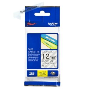 Brother TZ-131 P-touch® Label Tape, 12mm, (1/2"), Black on Clear