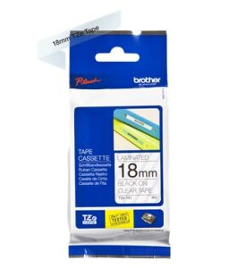 Brother TZ-141 P-touch® Label Tape, 18mm, (3/4"), Black on Clear