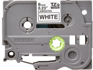 Brother TZ-211 P-touch® Label Tape, 6mm, (1/4"), Black on White