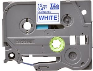 Brother TZ-233 P-touch® Label Tape, 12mm, (1/2"), Blue on White