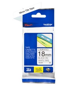 Brother TZ-241 P-touch® Label Tape, 18mm, (3/4"), Black on White