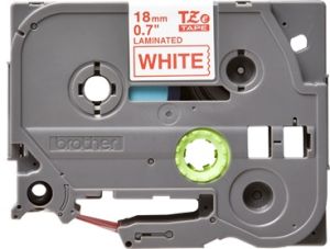 Brother TZ-242 P-touch® Label Tape, 18mm, (3/4"), Red on White