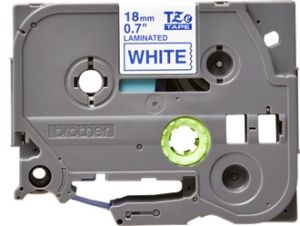 Brother TZ-243 P-touch® Label Tape, 18mm, (3/4"), Blue on White