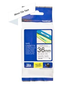 Brother TZ-261 P-touch® Label Tape, 36mm, (1 1/2"), Black on White 
