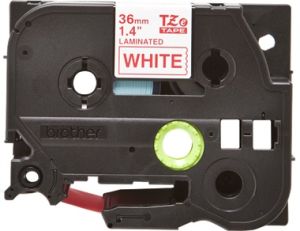 Brother TZ-262 P-touch® Label Tape, 36mm, (1 1/2"), Red on White