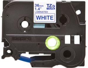 Brother TZ-263 P-touch® Label Tape, 36mm, (1 1/2"), Blue on White