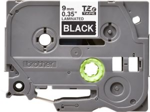 Brother TZ-325 P-touch® Label Tape, 9mm, (3/8"), White on Black 