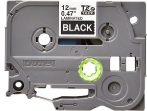 Brother TZ-335 P-touch® Label Tape, 12mm, (1/2"), White on Black