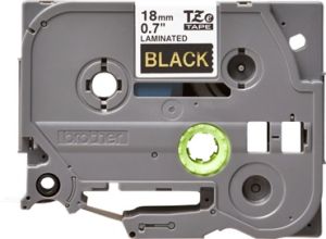 Brother TZ-344 P-touch® Label Tape, 18mm, (3/4"), Gold on Black