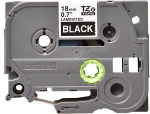 Brother TZ-345 P-touch® Label Tape, 18mm, (3/4"), White on Black