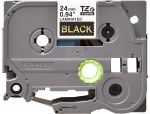 Brother TZ-354 P-touch® Label Tape, 24mm, (1"), Gold on Black