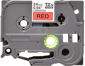 Brother TZ-451 P-touch® Label Tape, 24mm, (1"), Black on Red