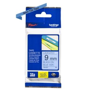 Brother TZ-521 P-touch® Label Tape, 9mm, (3/8"), Black on Blue