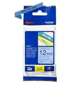 Brother TZ-531 P-touch® Label Tape, 12mm, (1/2"), Black on Blue