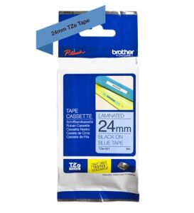 Brother TZ-551 P-touch® Label Tape, 24mm, (1"), Black on Blue