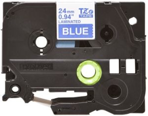 Brother TZ-555 P-touch® Label Tape, 24mm, (1"), White on Blue